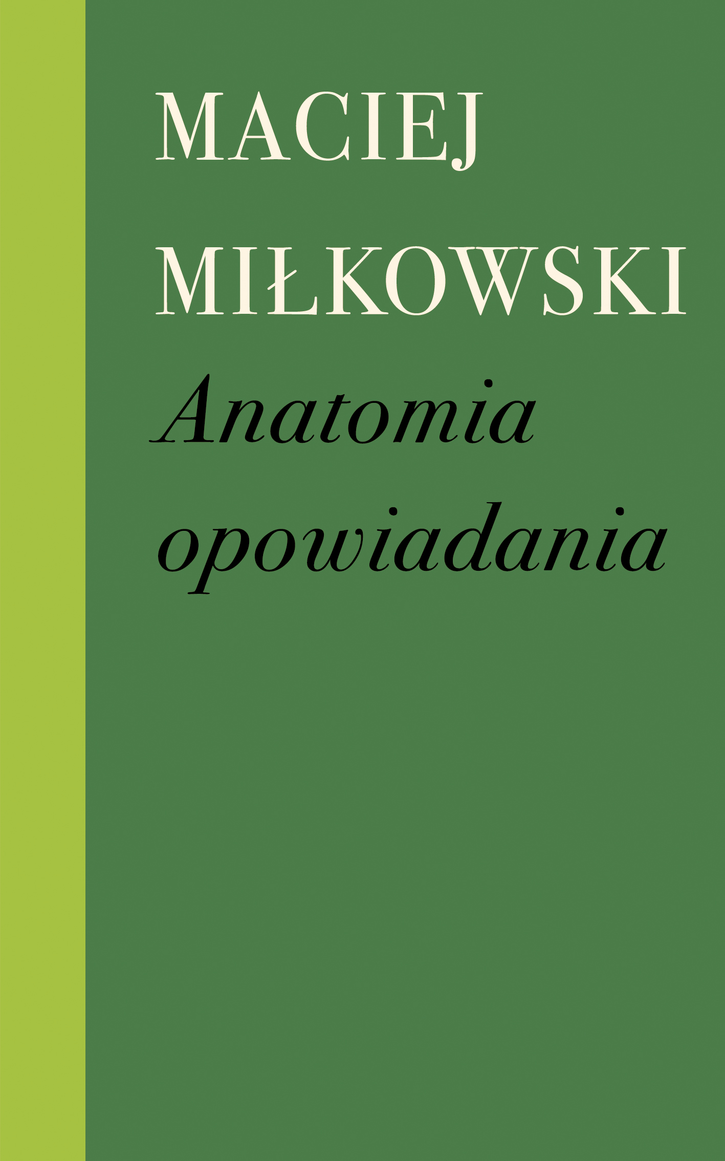 „Anatomia opowaidania” – okładka